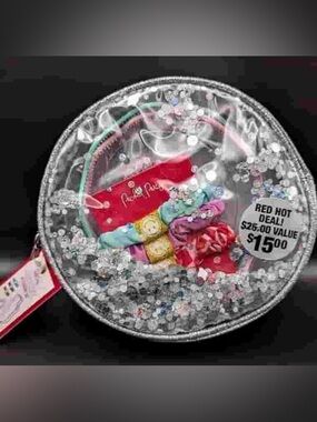Packed Party Hair Party Accessory Set in Glitter Confetti Cosmetic Case